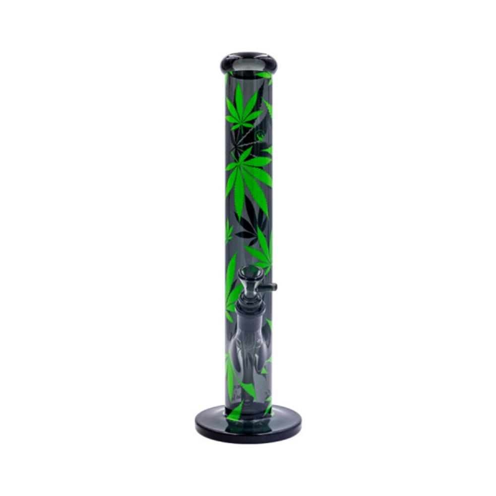 Fire-Flow x Black Leaf - Glass Bong Leaves Green - 40cm 2
