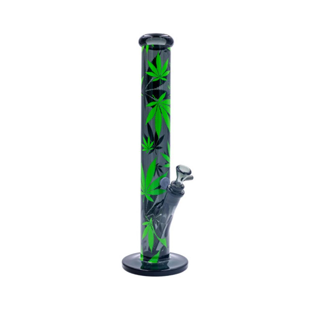 Fire-Flow x Black Leaf - Glass Bong Leaves Green - 40cm 3